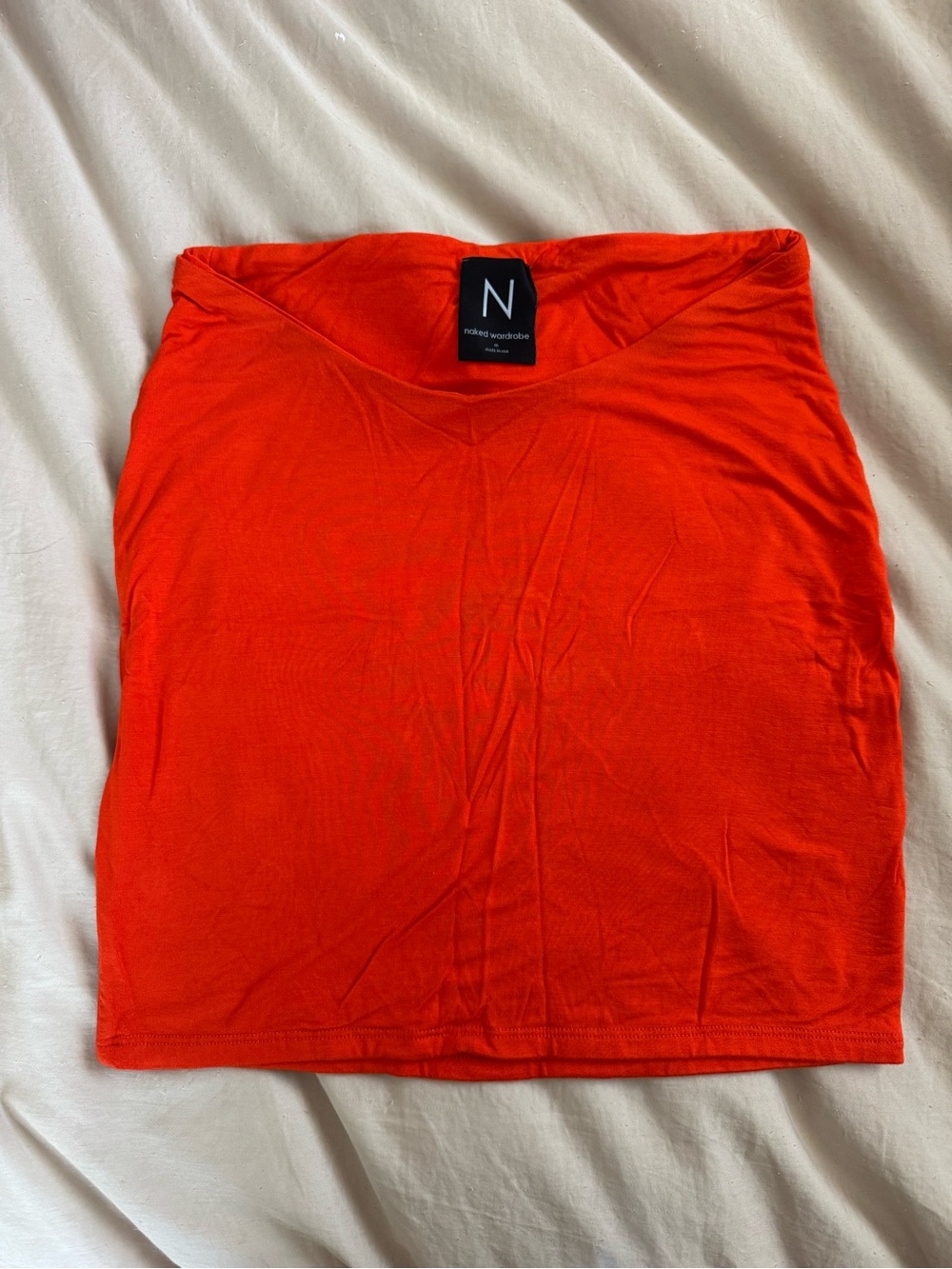 Naked Wardrobe Red Bodycon Mini Skirt